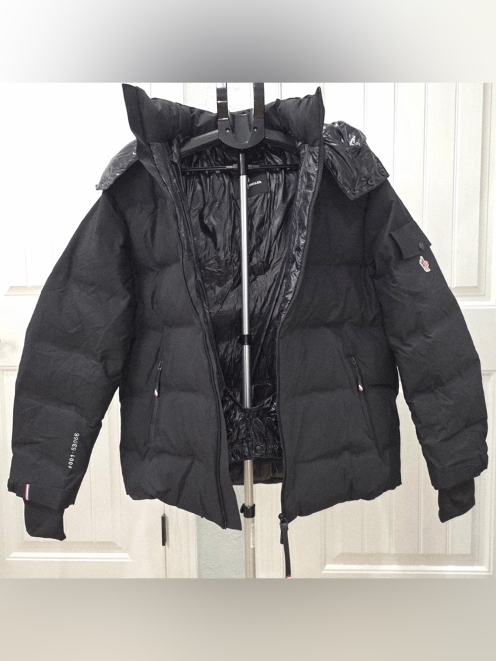 Moncler Black Men's Down Ski Jacket with Hood